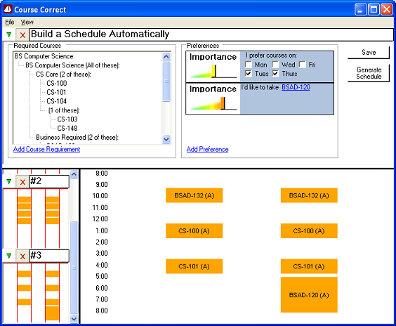 Generated Schedules